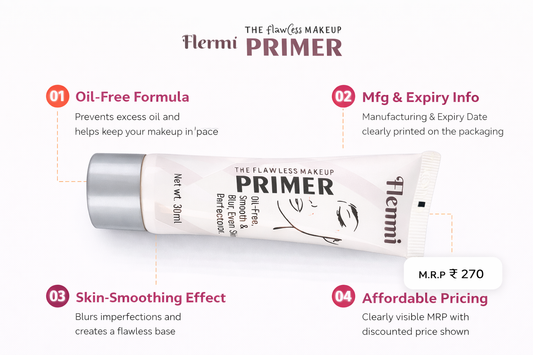 Fhermi Flawless Makeup Primer 30ml | Oil-Free Face Primer for Smooth Skin