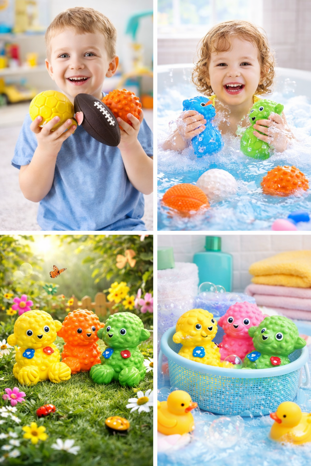 Non-Toxic Toy for Infants & Kids (Multicolor, Pack of 6)