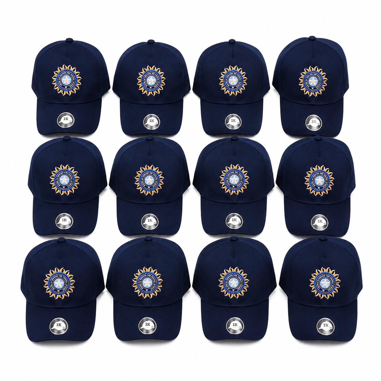 Premium Embroidered Baseball Cap for Men & Women 1 PEACE | Adjustable Cotton Sports Cap | Navy Blue Embroidered Hat with Curved Brim