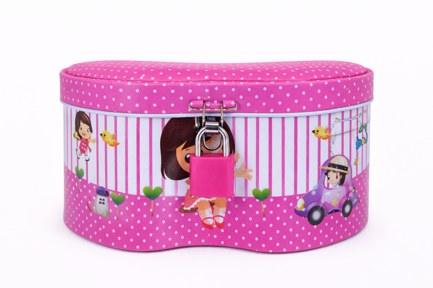 Cartoon Printed Metal Storage Box for Girls