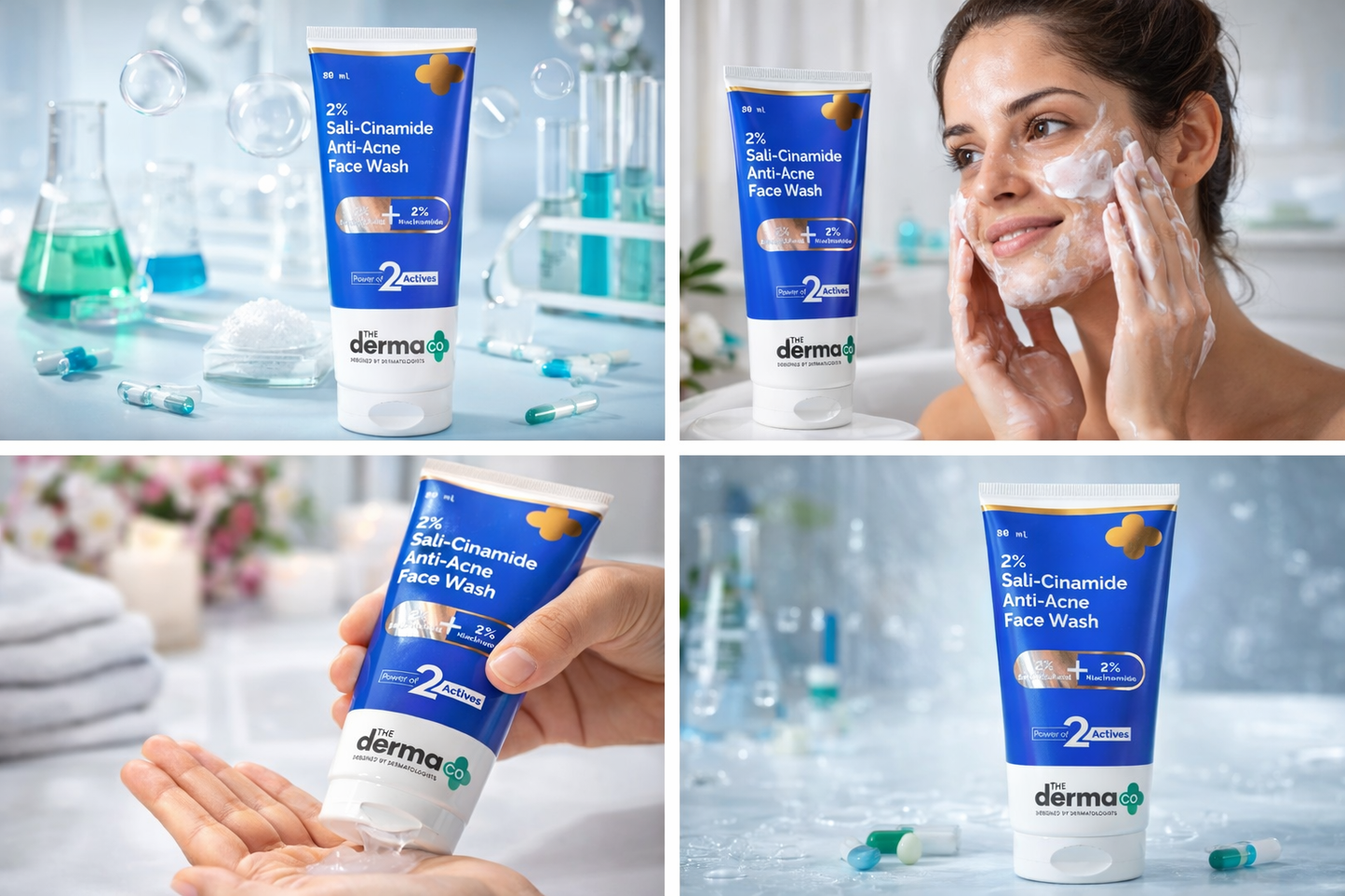 The Derma Co 2% Sali-Cinamide Anti-Acne Face Wash | 2% Salicylic Acid + 2% Niacinamide Face Cleanser for Pimples & Oil Control