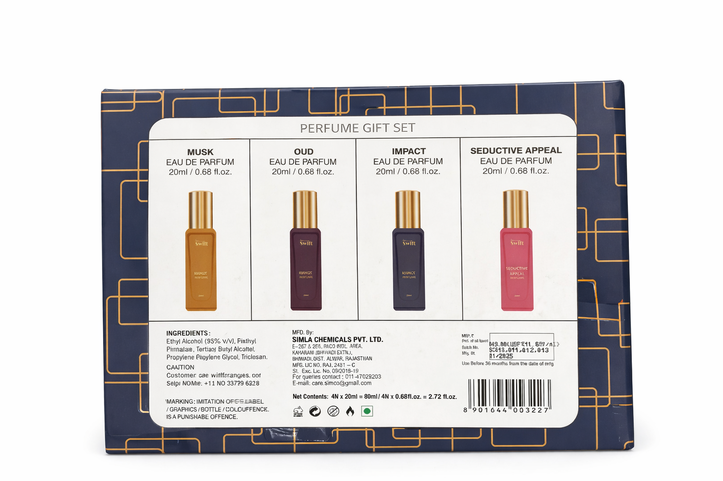 Clensta Luxury Perfume Gift Set for Men & Women – 4 x 20ml Eau De Parfum Miniatures | Long Lasting Premium Fragrance Set | Travel Size Unisex Perfume Collection