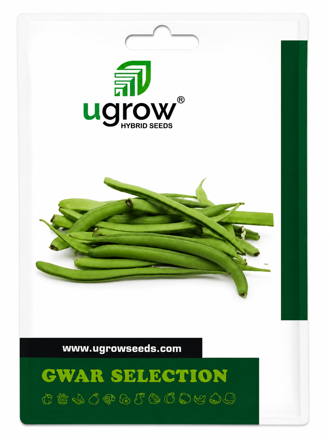Ugrow Gwar Selection Seeds | Cluster Bean Seeds | High Yield Tender & Stringless Pods | Nutritious Vegetable Seeds for Farming, Kitchen Garden & Home Gardening