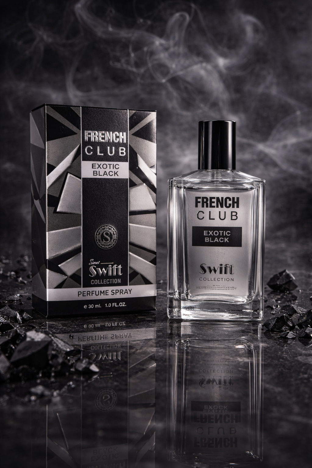 French Club Exotic Black Eau De Parfum Spray 30ml – Long Lasting Sensual Fragrance for Men | Premium Masculine Perfume | Travel Size EDP Spray