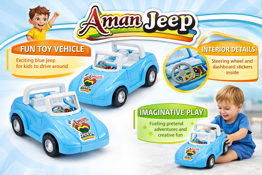Kids Toy Jeep Car – Aman Jeep Plastic Toy Vehicle for Boys & Girls