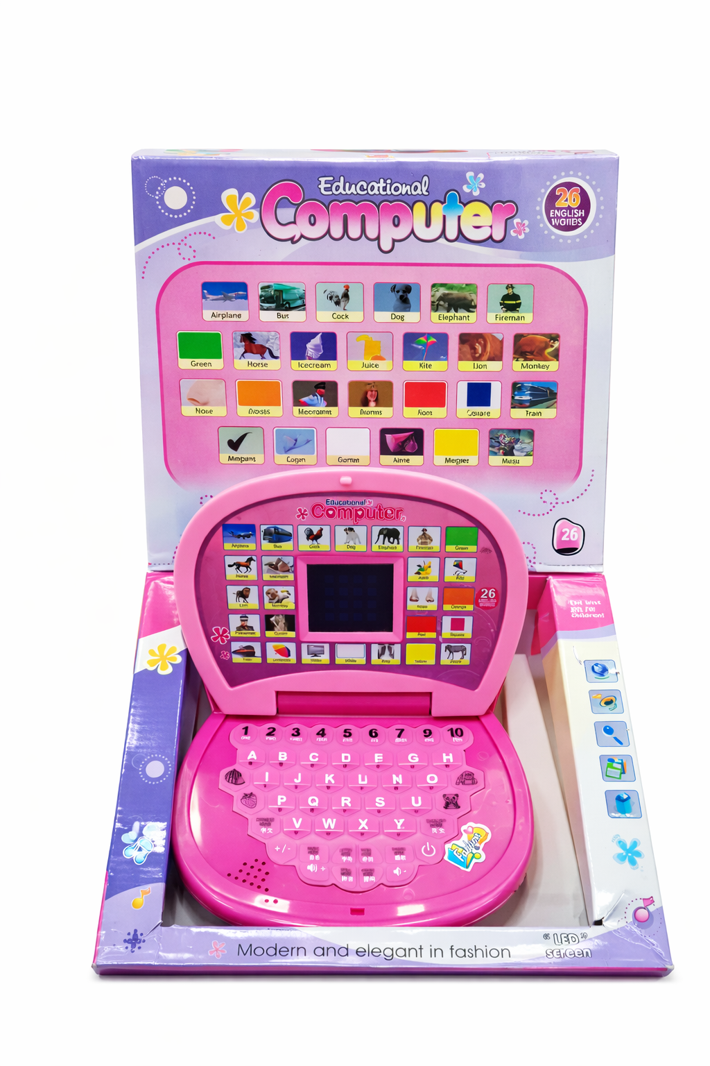 Educational Laptop Toy for Kids | Learning Computer with Letters, Numbers & Words | Interactive Sound & Music Toy