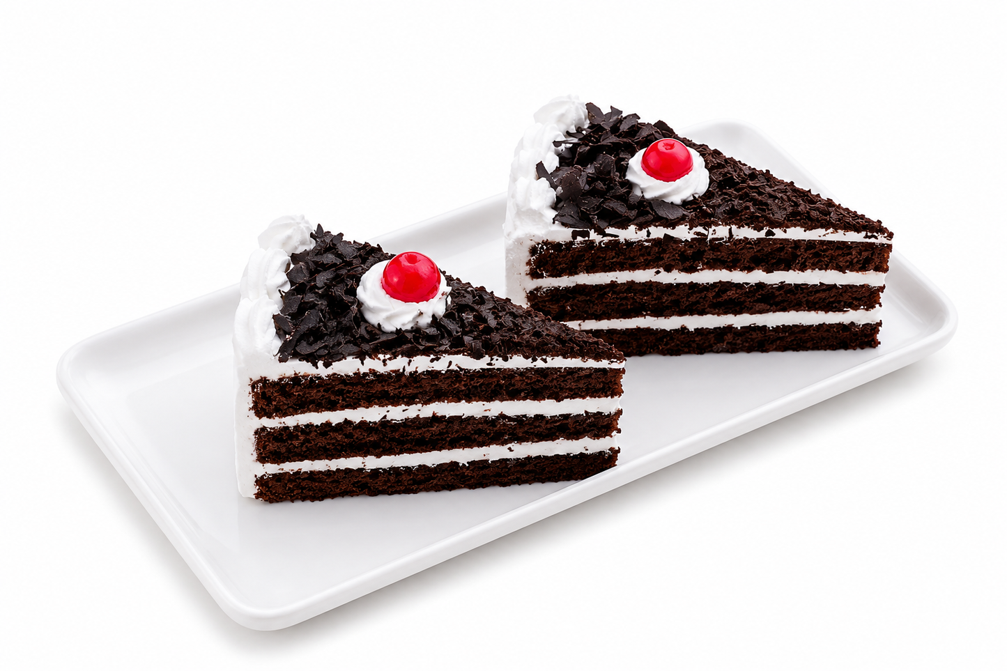 Black Forest Pastry Slice Buy 1 Get 1 Free | Chocolate Cherry Cake Slice | Fresh Cream Chocolate Pastry | Premium Bakery Dessert | Soft Chocolate Sponge Cake | Eggless Pastry