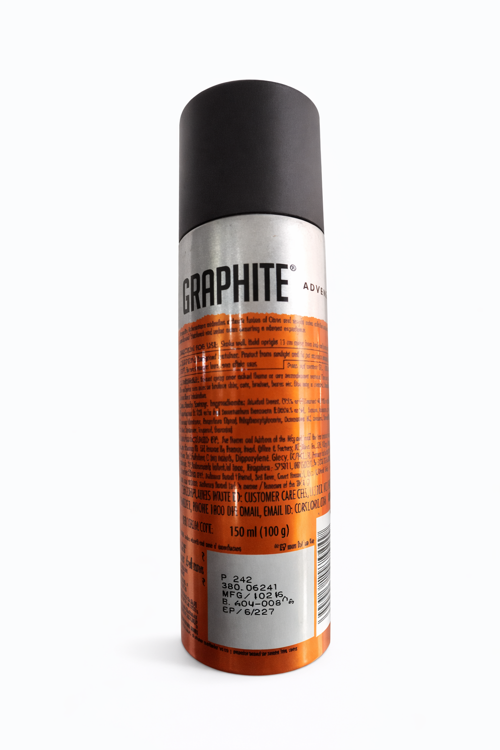 Graphite Adventure Deo Body Spray for Men, 150ml | 24-Hour Long-Lasting Protection | Warm & Spicy Masculine Fragrance