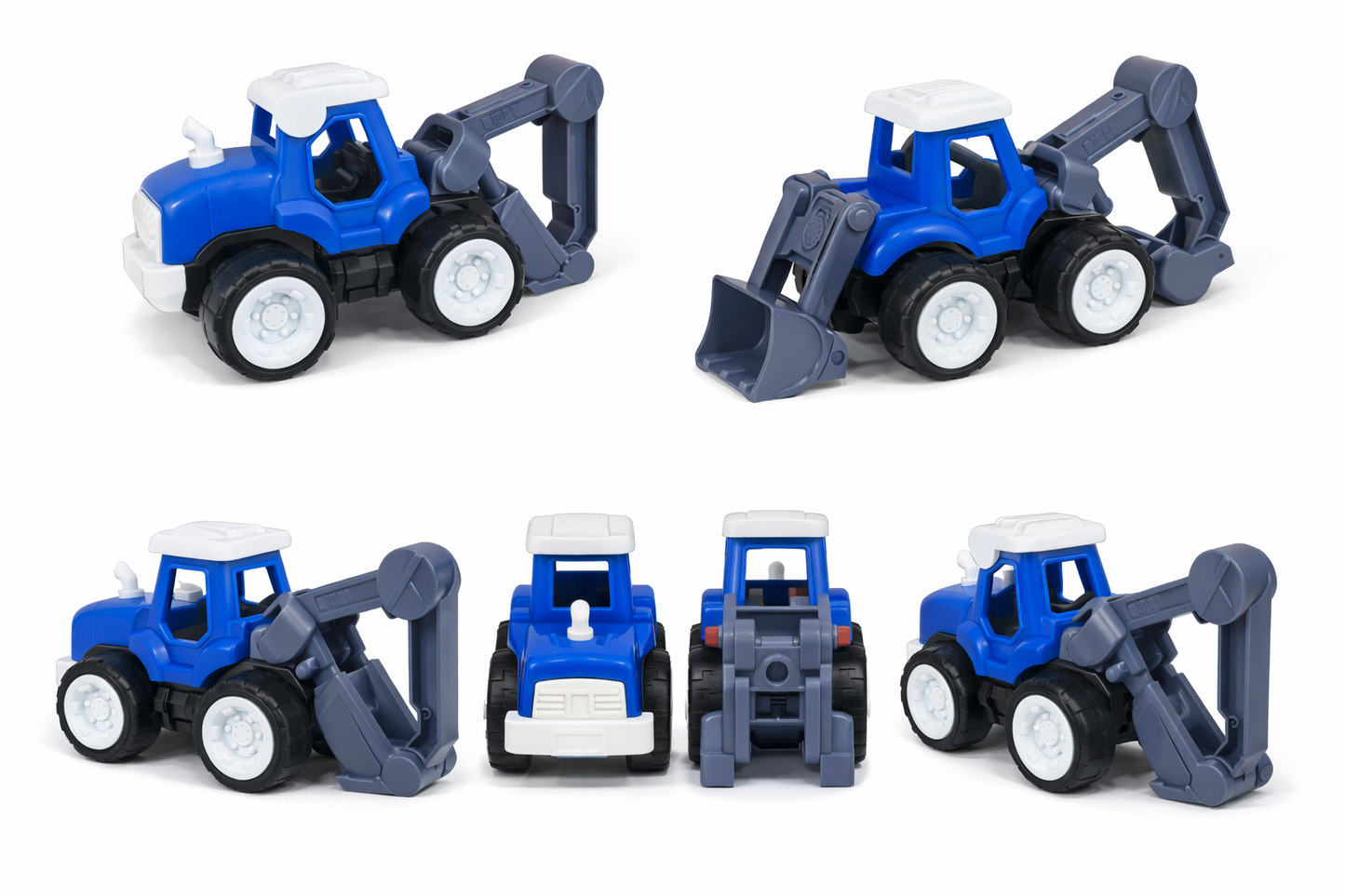 Kids Construction Truck Toy – Backhoe Loader Work Truck with Movable Arm