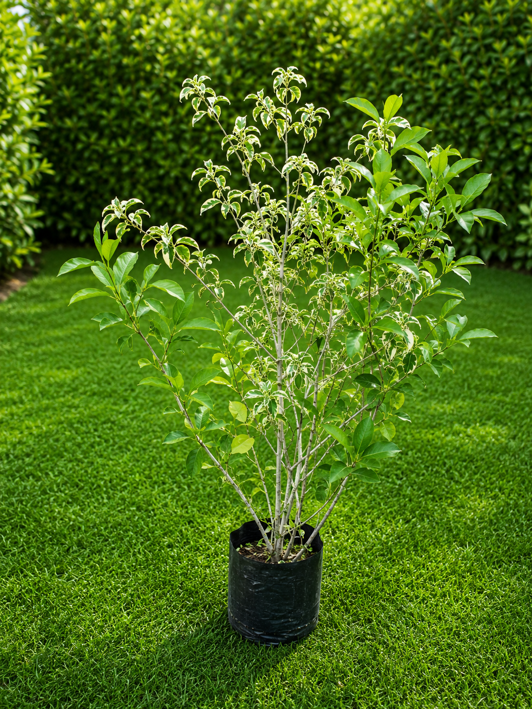 Variegated Aromatic Evergreen Shrub Live Plant | Fragrant Cream-Edge Foliage Ornamental Shrub for Landscaping, Hedges, Borders, Pots & Gardens
