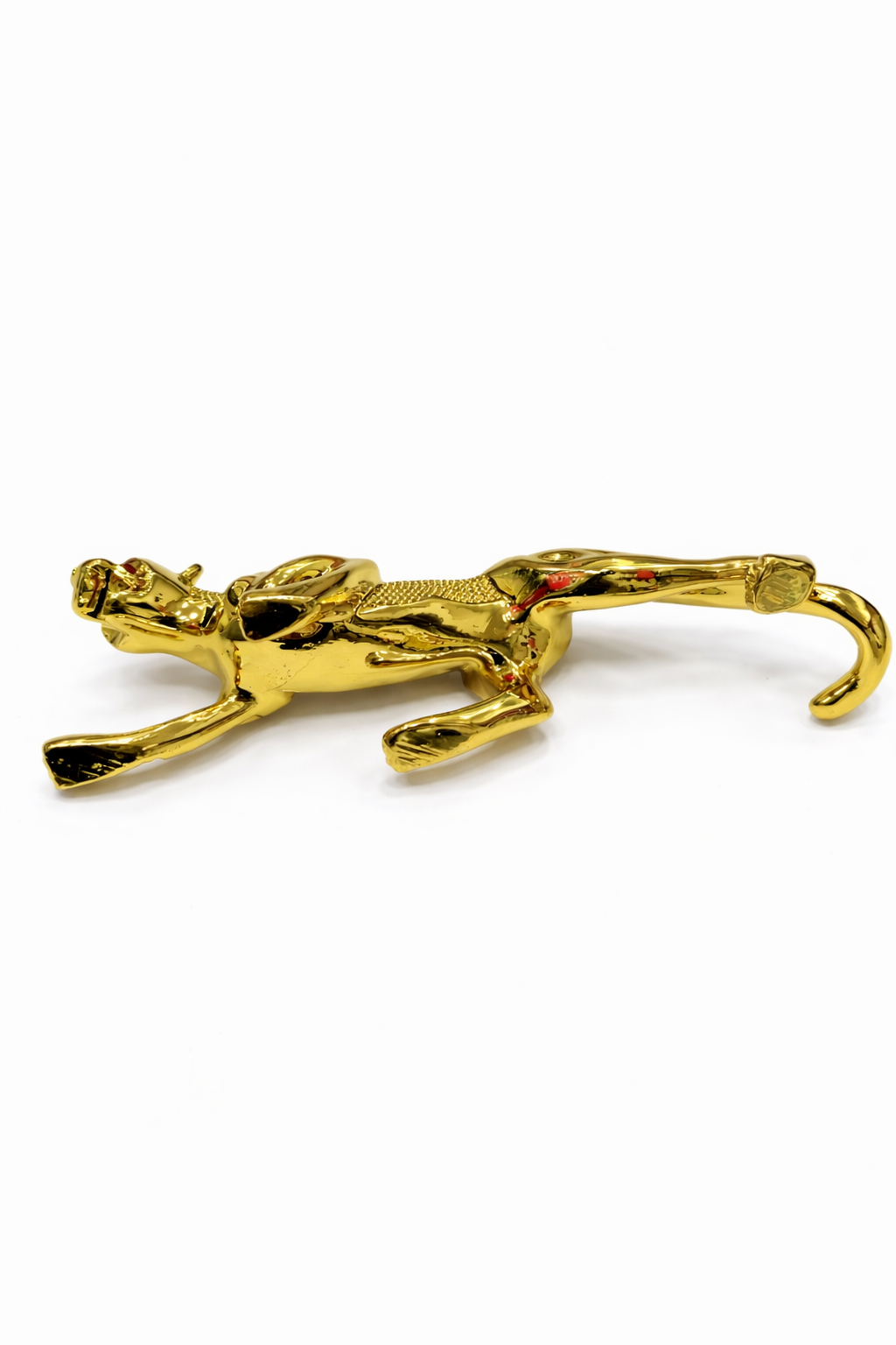 Golden Panther Showpiece Statue | Premium Glossy Gold Leopard Figurine