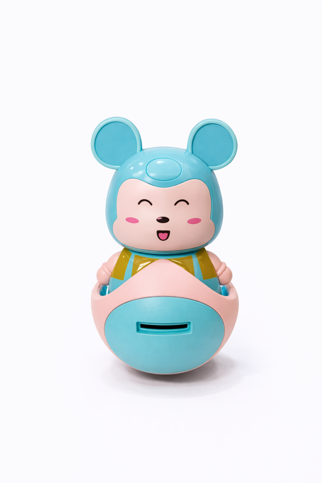 Roly Poly Money Bank Toy for Kids with Lights & Music – Cute Coin Saving Box with Pendulum Motion, USB Charging, Battery Operated Piggy Bank for Boys & Girls (3+ Years)