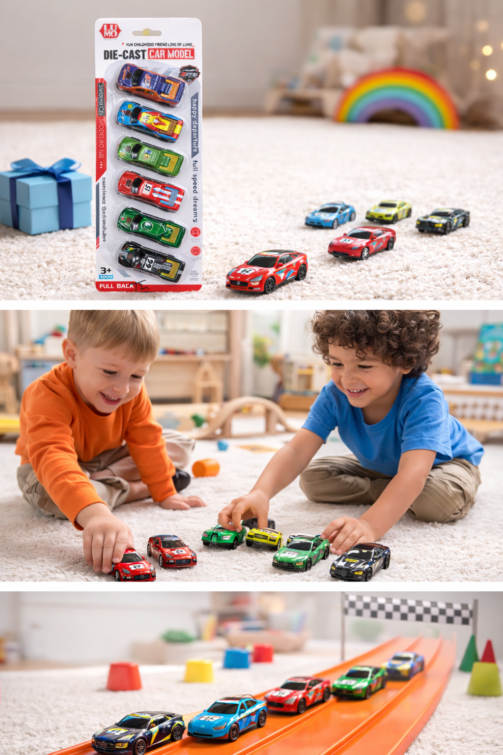 Die-Cast Metal Toy Cars Set for Kids | 6 Pack Pull Back Racing Cars | Mini Alloy Car Models | Friction Powered Vehicles for Boys & Girls | Gift Toy (3+ Years)