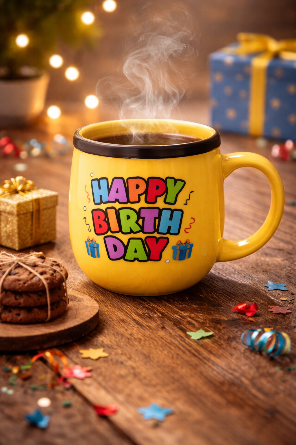 Happy Birthday Coffee Mug with Gift Box | Printed Ceramic Mug for Birthday Gift