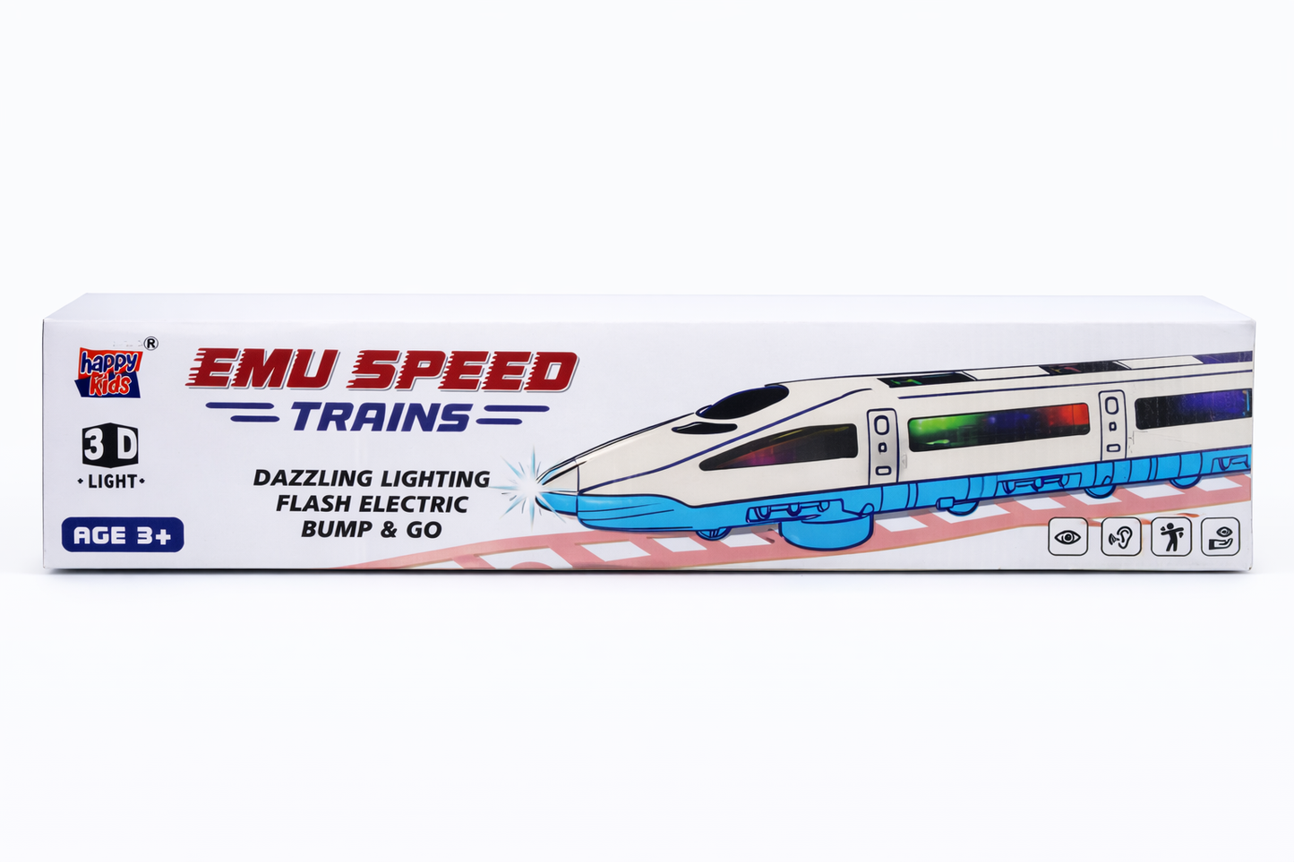 Bullet Train Toy for Kids with Lights & Sound | Battery Operated Train Toy with Bump & Go Action | LED Flashing Lights & Music | High-Speed Train Model Toy (3+ Years)