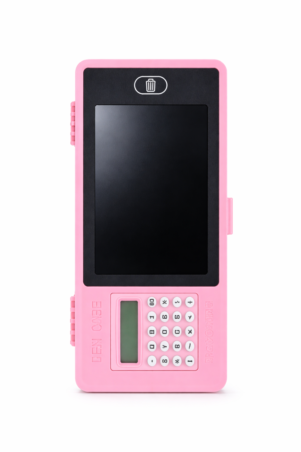 LCD Writing Tablet Pen Case with Calculator for Kids – 2-in-1 Drawing Pad + Storage Box – Erasable Doodle Board with Screen Lock & Stylus – School Stationery Organizer Gift for Boys & Girls