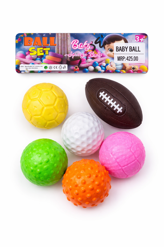 Non-Toxic Toy for Infants & Kids (Multicolor, Pack of 6)