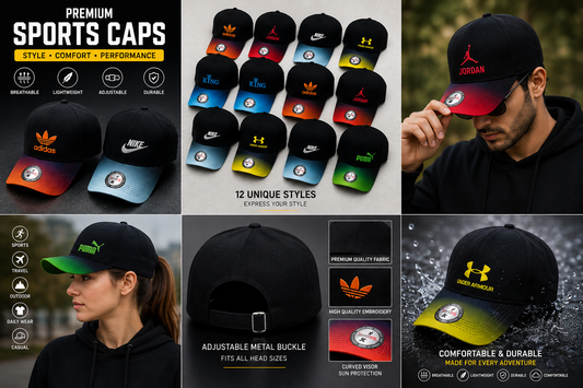 Premium Sports Cap for Men & Women | Adjustable Baseball Cap | Breathable Cotton Blend