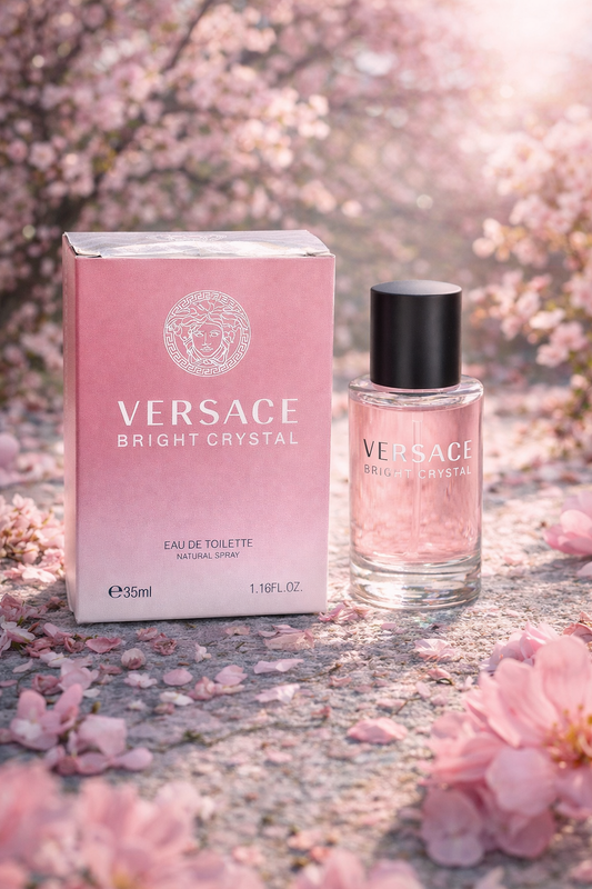 Versace Bright Crystal Eau De Toilette for Women 35ml | Long Lasting Floral Fruity Perfume | Luxury Fresh Fragrance | Travel Size Designer Perfume