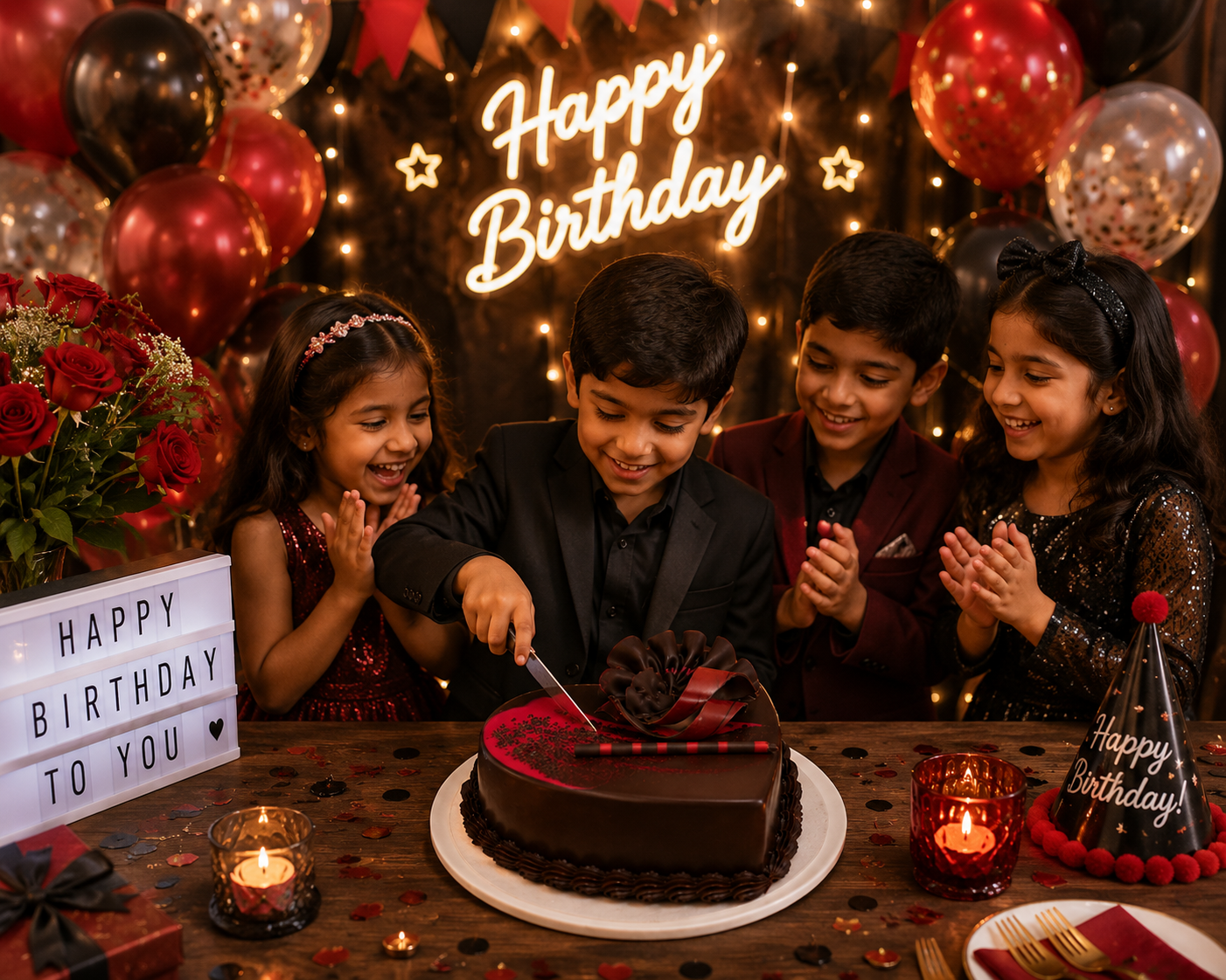 Premium Heart Shape Chocolate Truffle Cake ( 550 grams ) | Rich Chocolate Fresh Cream Cake | Romantic Anniversary Cake | Birthday Cake | Valentine's Day Special Cake