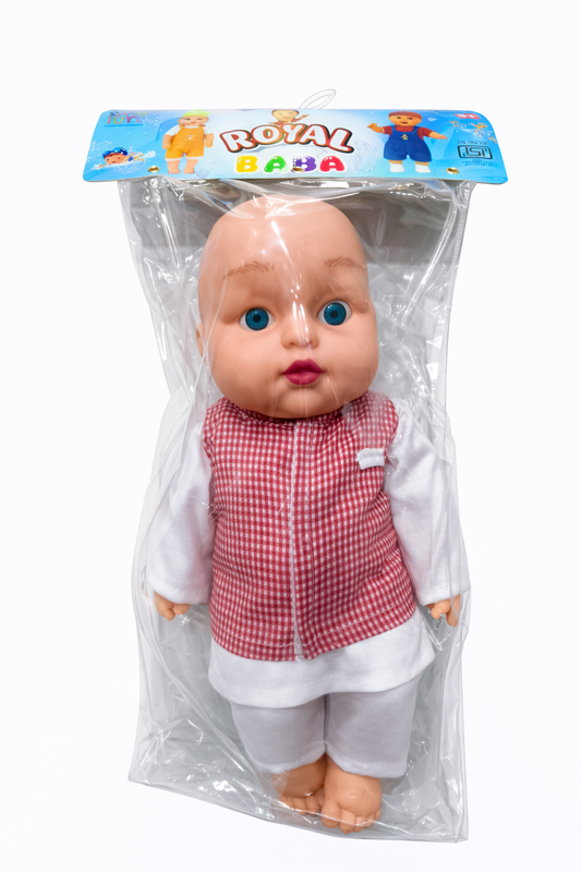 Royal Babab Baby Doll for Kids (3+ Years) – 12 Inch Soft Touch Doll with Removable Clothes, Huggable Toy for Girls & Boys, Pretend Play Baby Doll Gift