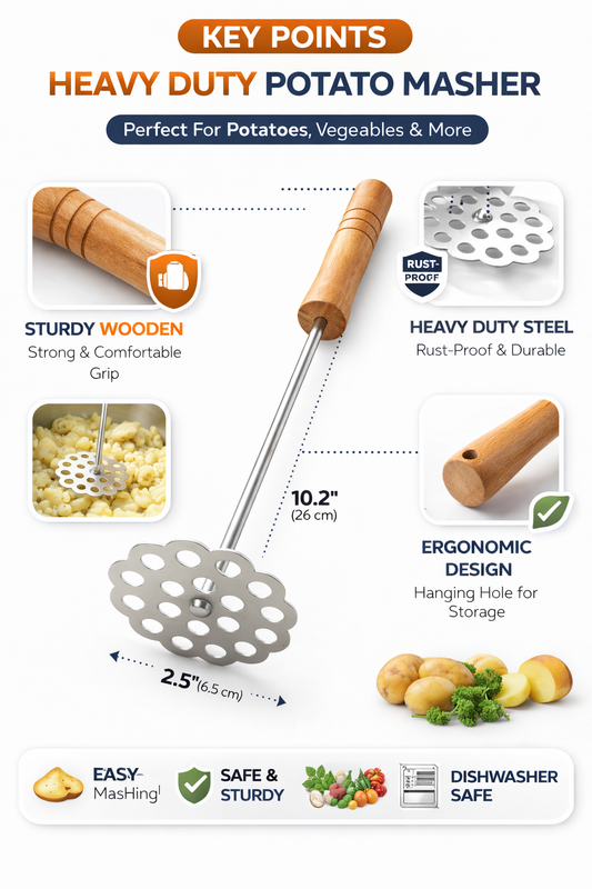 potato masher stainless steel