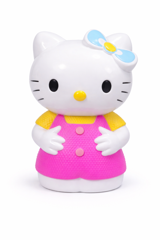 Hello Kitty Piggy Bank for Kids, Cute Coin Bank with Coin Slot & Easy Access, 6.5 Inch Plastic Money Saving Box, Gift for Girls (3+ Years)