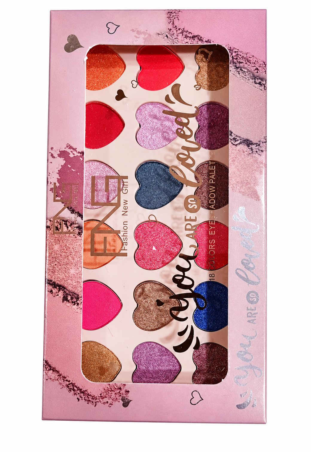 You Are So Loved 18 Colors Eye Shadow Palette - Highly Pigmented Matte, Shimmer & Metallic Finishes