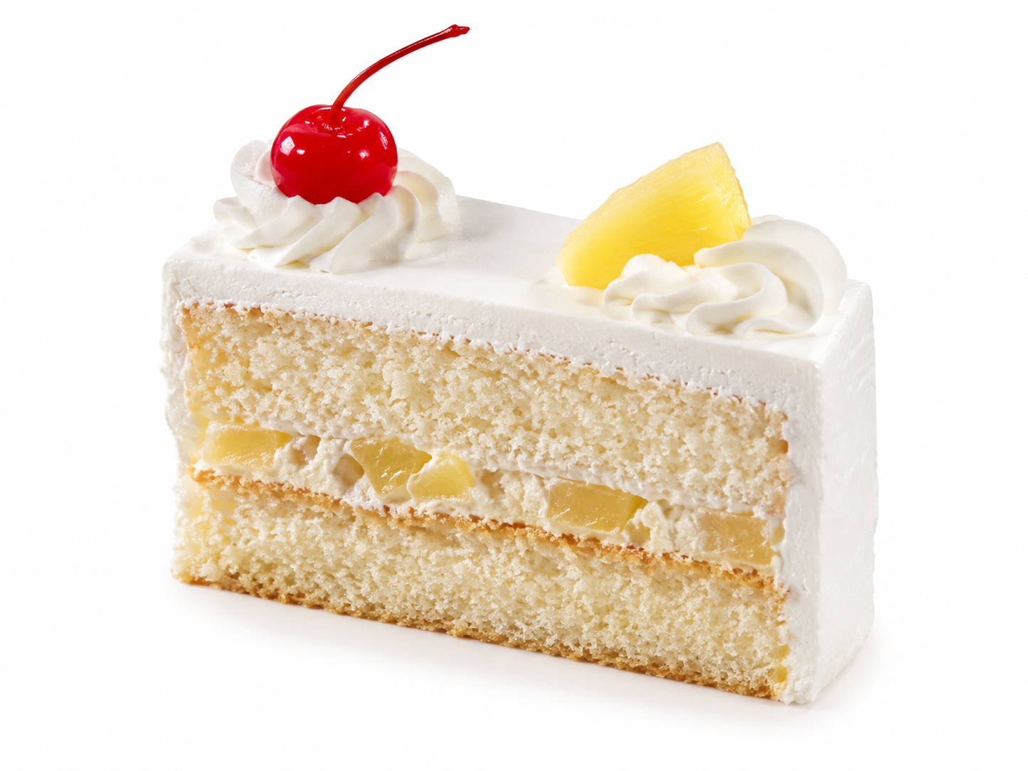 Premium Pineapple Pastry Cake Slice | Fresh Cream Pineapple Pastry | Soft Sponge Pineapple Cake | Bakery Dessert | Birthday Party Pastry | Eggless Cake Option