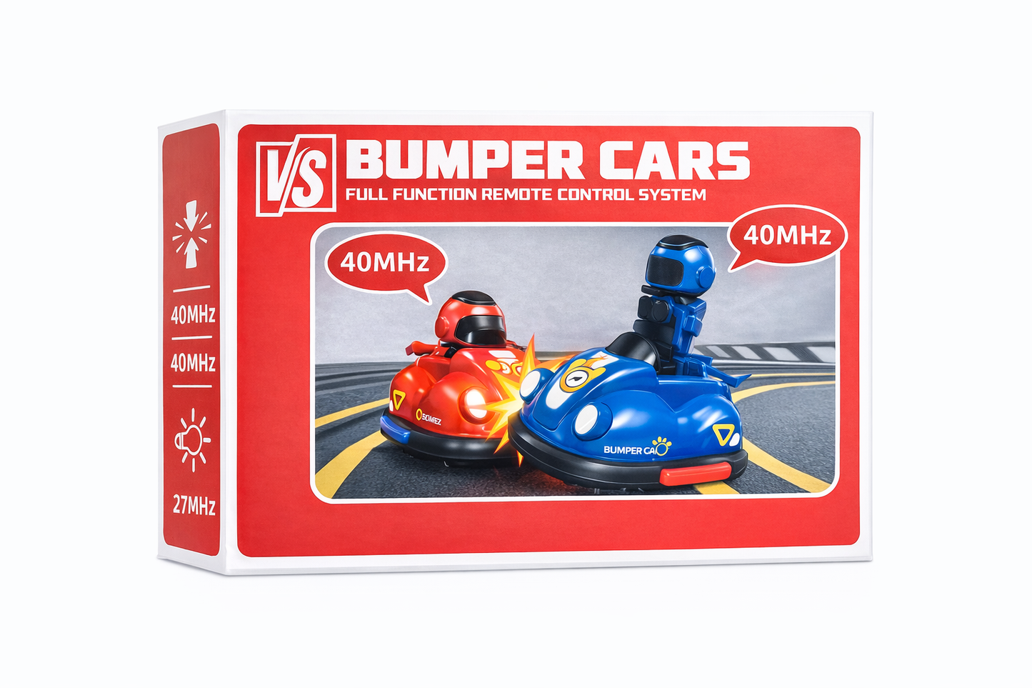 Remote Control Bumper Cars for Kids, 2 Player RC Battle Cars with Collision Ejection, 360° Spinning Action, Realistic Sounds, USB Rechargeable, Ages 6+