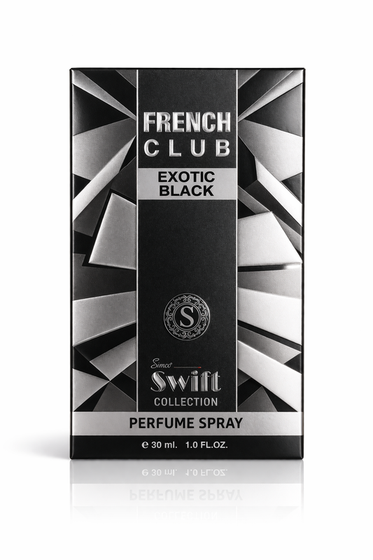 French Club Exotic Black Eau De Parfum Spray 30ml – Long Lasting Sensual Fragrance for Men | Premium Masculine Perfume | Travel Size EDP Spray