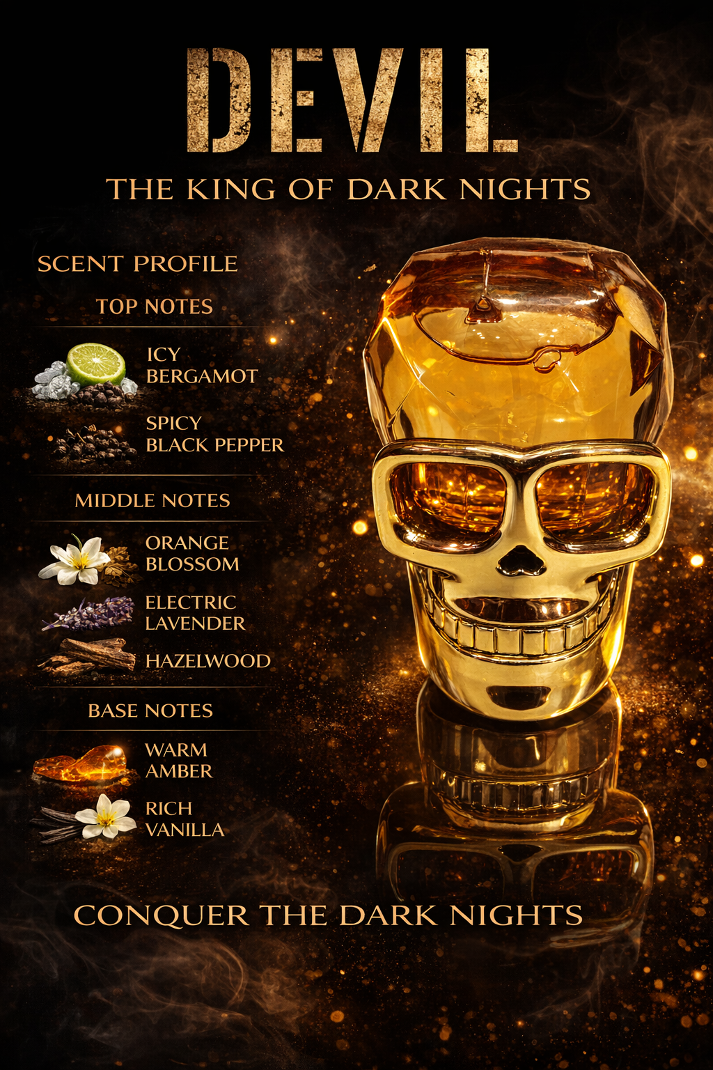 Devil Eau De Parfum for Men 100ml – Long Lasting Bold & Intense Fragrance | Dark Luxury Perfume | Premium Night Wear Scent