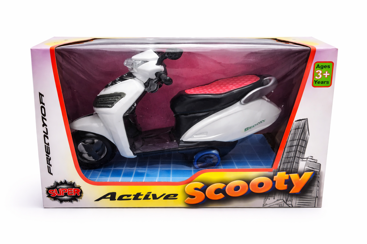 Friction Powered Toy Scooter for Kids (3+ Years) – Push & Go Scooty Bike with Sound Effects, No Battery Toy, Mini Motorcycle Toy for Boys & Girls
