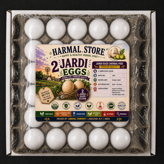 Harmal Store Bulk 30-Egg Value Pack – Fresh Jardi Herbal-Fed Eggs – Natural Amla-Infused Nutrition with Enhanced Folic Acid & Vitamin C – Certified Antibiotic-Free & Traceable