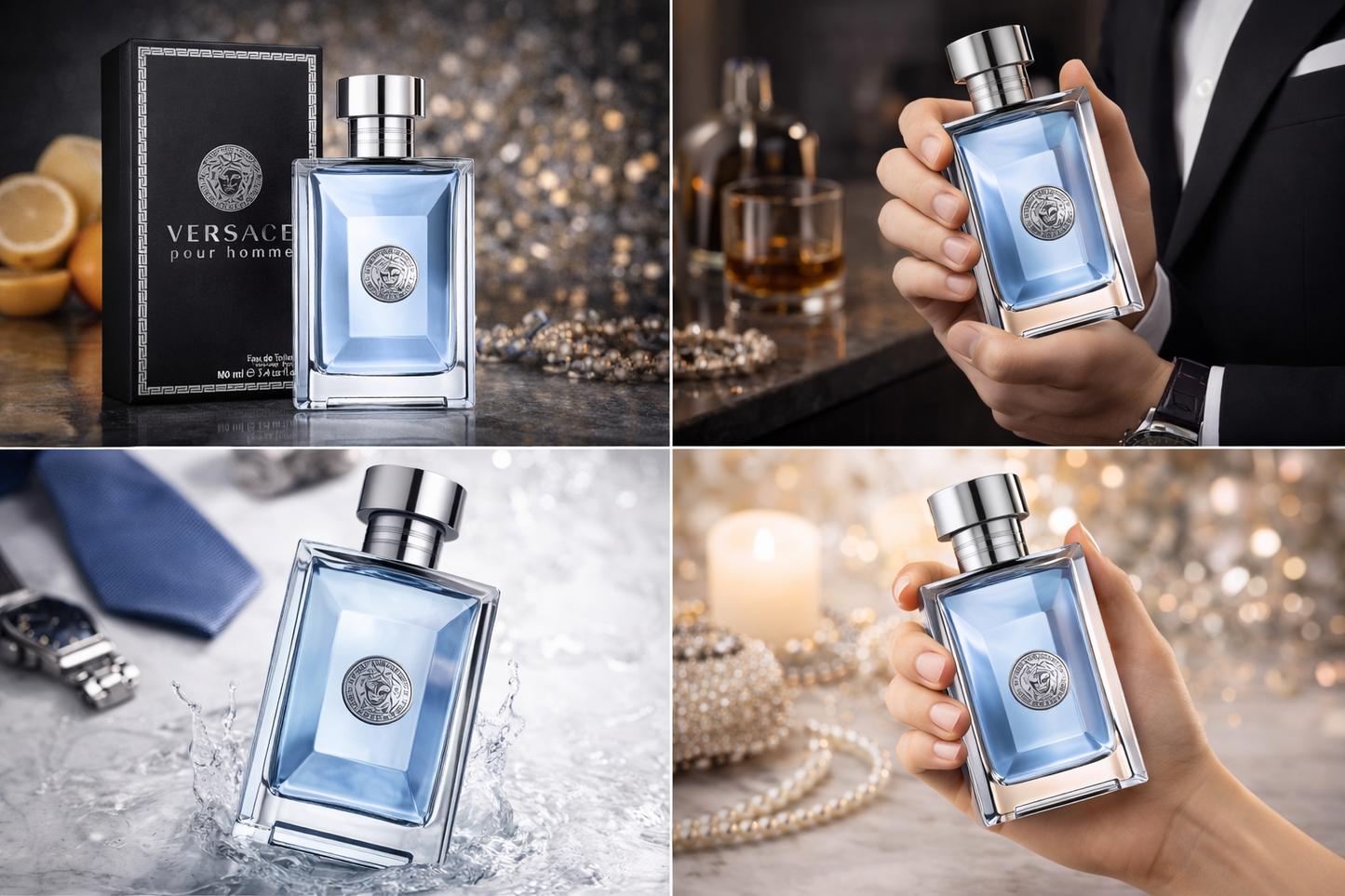 Versace Pour Homme Eau De Toilette for Men 100ml – Fresh Citrus Aromatic Fragrance | Long Lasting Premium Designer Perfume | Day & Night Wear