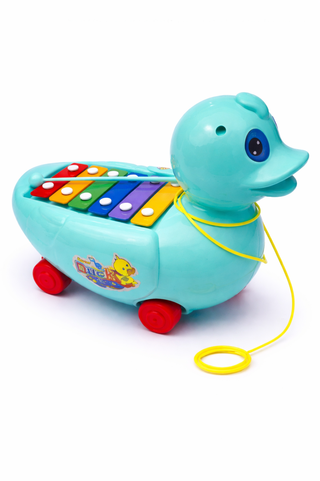 Musical Duck Pull Along Toy with Xylophone | 8-Note Kids Musical Toy with Mallet | Rolling Duck Toy for Toddlers (18+ Months)