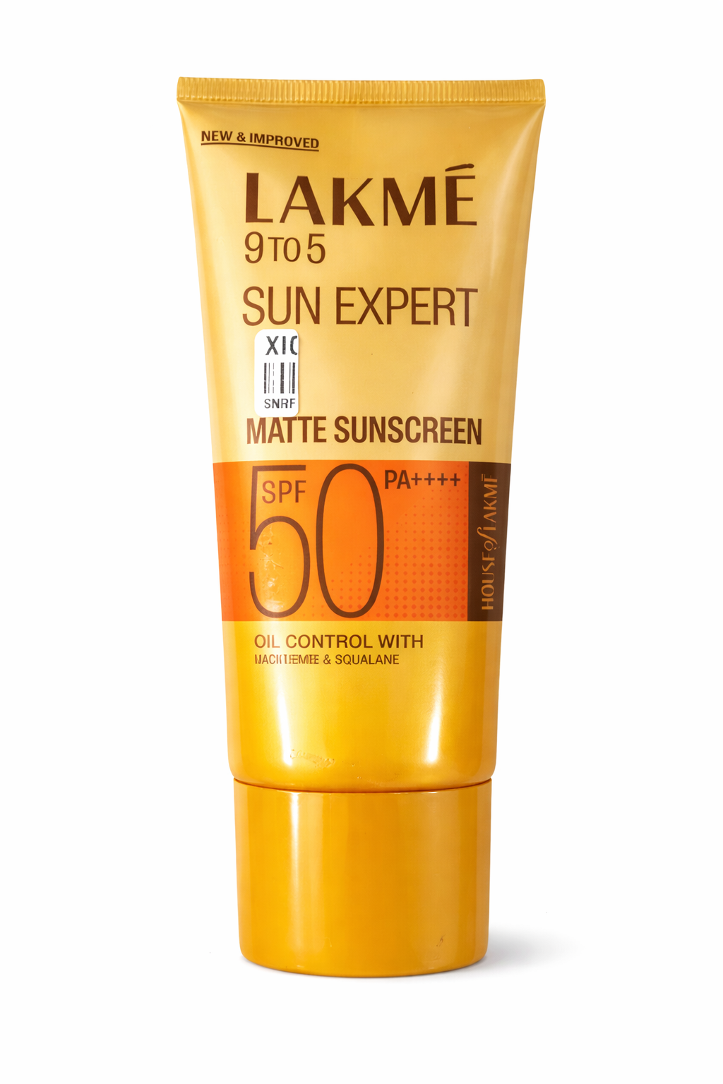 Lakmé 9to5 Sun Expert Matte Sunscreen SPF 50 PA++++ with Niacinamide & Squalane, Oil Control Lightweight Sunscreen