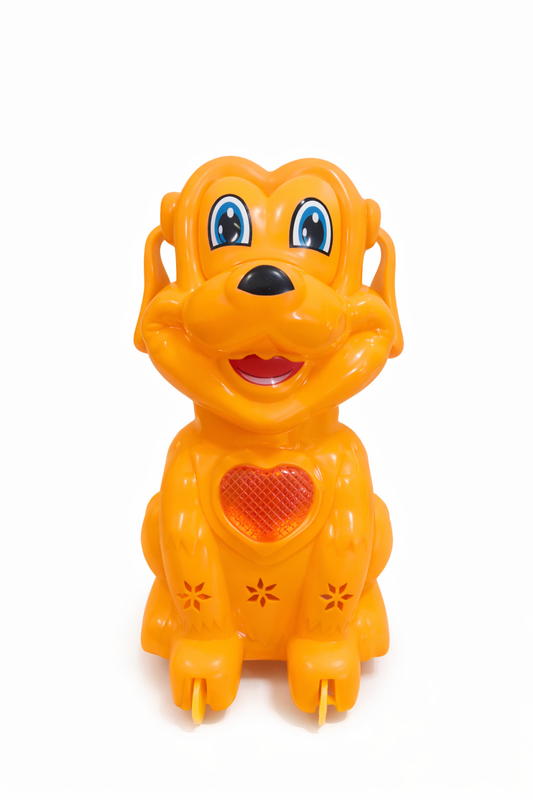 Cute Dog Toy for Kids with LED Light & Music, Battery Operated Moving Puppy Toy with Wheels, Interactive Musical Toy for Toddlers Boys & Girls (3+ Years)