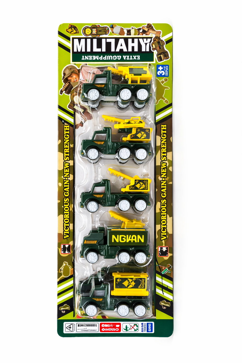 Mini Military Vehicle Toy Set for Kids (Pack of 6), Army Truck & Tank Toys, Pull Back Mini Cars, Plastic Military Toy Vehicles for Boys (Ages 3+)