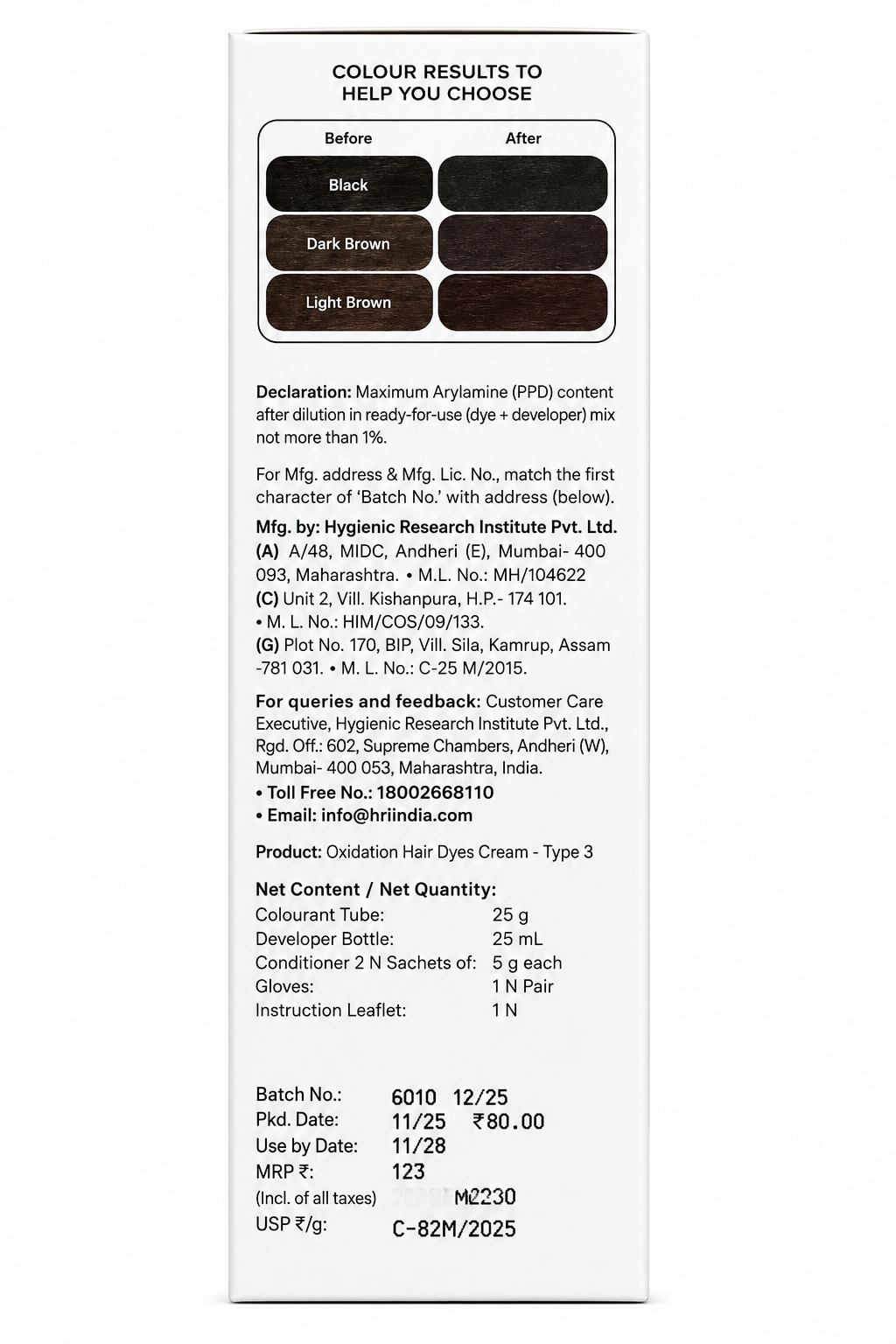 Streax Crème Hair Colour, Shade 3 Dark Brown, 100% Grey Coverage, Enriched with Argan & Walnut Oil, Vitamin B5 & E, Ammonia Free, Long-Lasting Colour