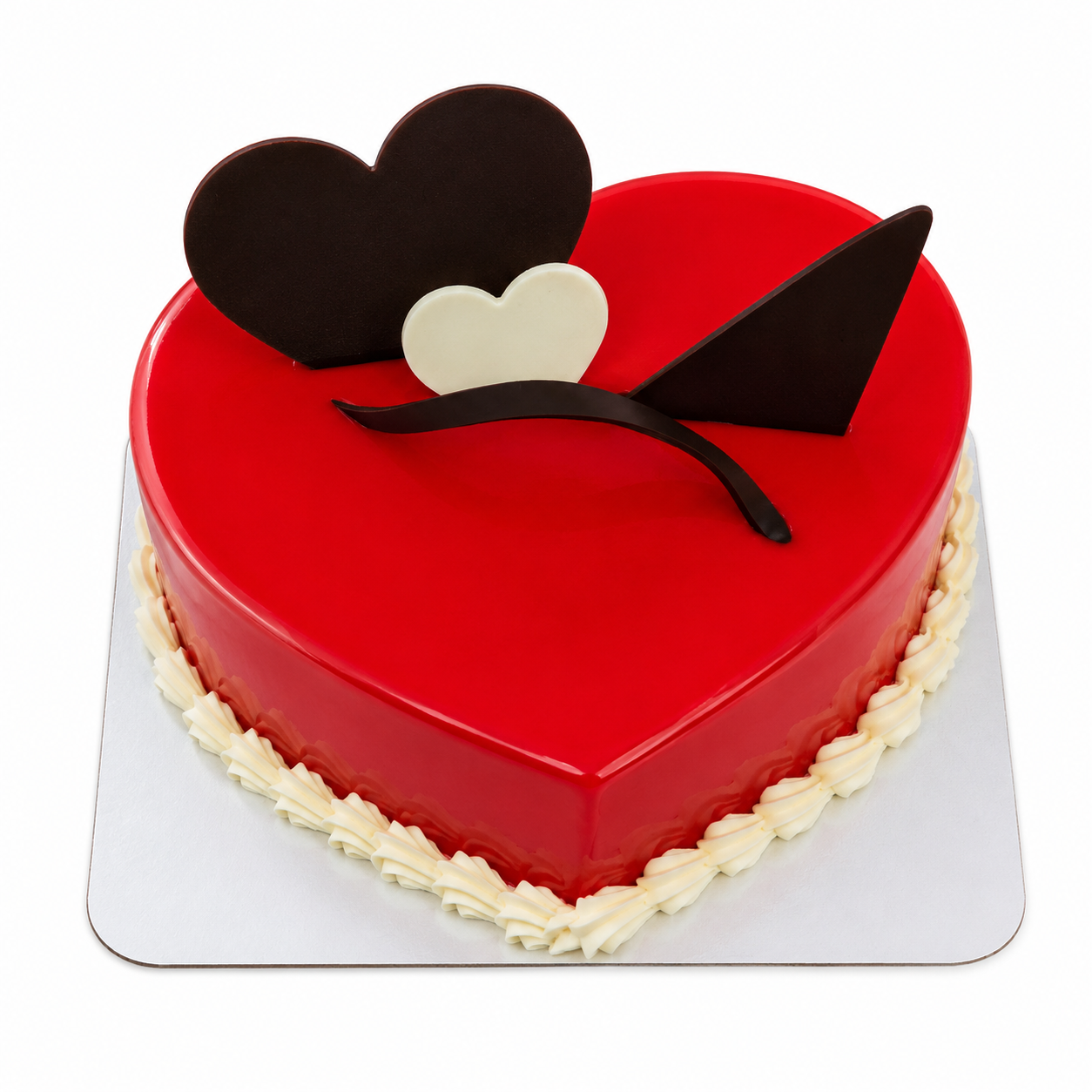 Heart Shape Red Velvet Cake (500 grams) | Premium Heart Cake with Fresh Cream | Romantic Valentine Cake | Anniversary, Birthday & Special Occasion Cake