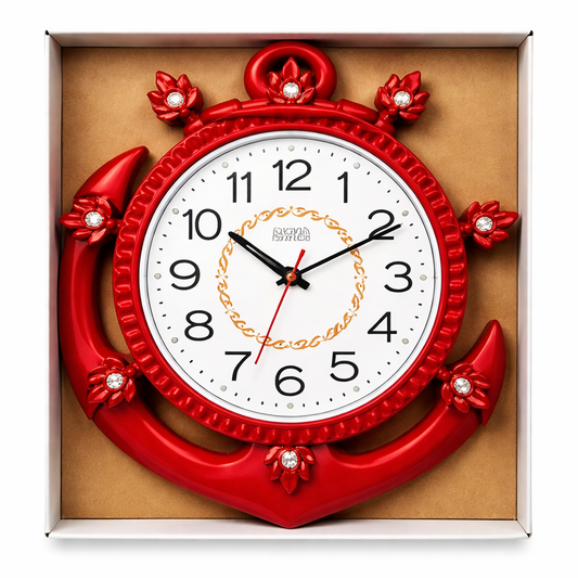 Designer Crystal Wall Clock with Arabic Numbers | Battery Operated, Noiseless Clock for Living Room & Bedroom