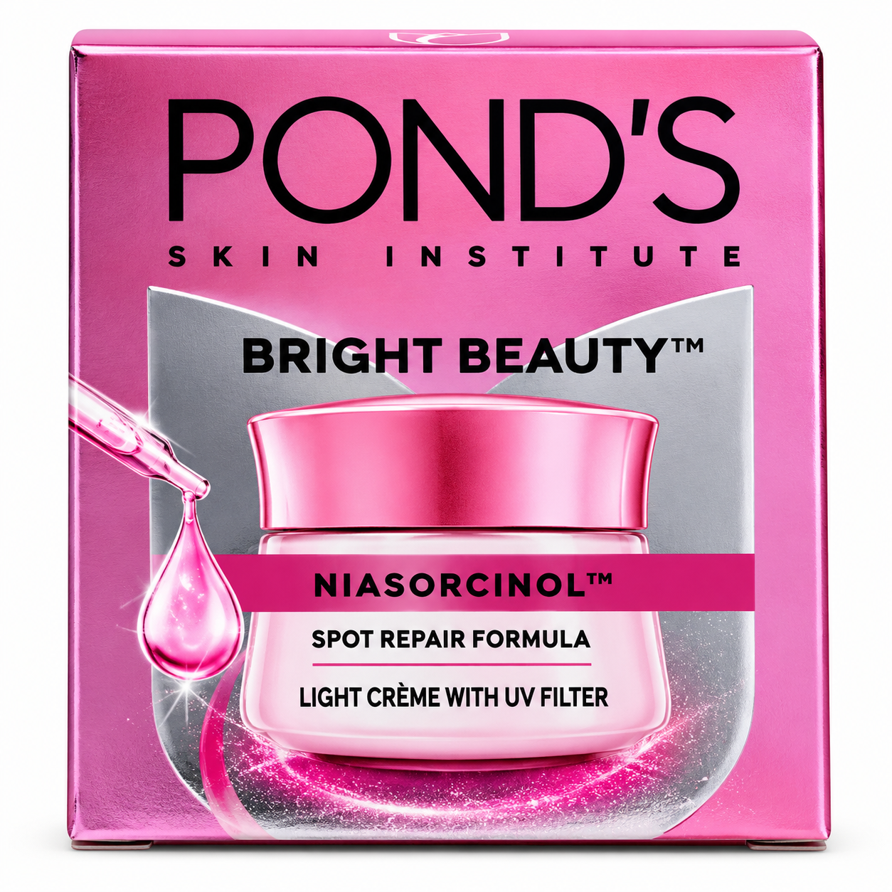Pond's Bright Beauty Spot Repair Light Crème with UV Filter – Niacinamide Face Cream for Dark Spot Care, Skin Brightening & Daily Moisturization, 15g