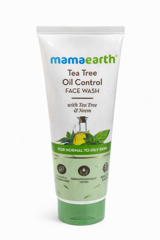 Mamaearth Tea Tree Oil Control Face Wash with Tea Tree & Neem, Acne Care Deep Cleansing Face Wash for Normal to Oily Skin, 100ml