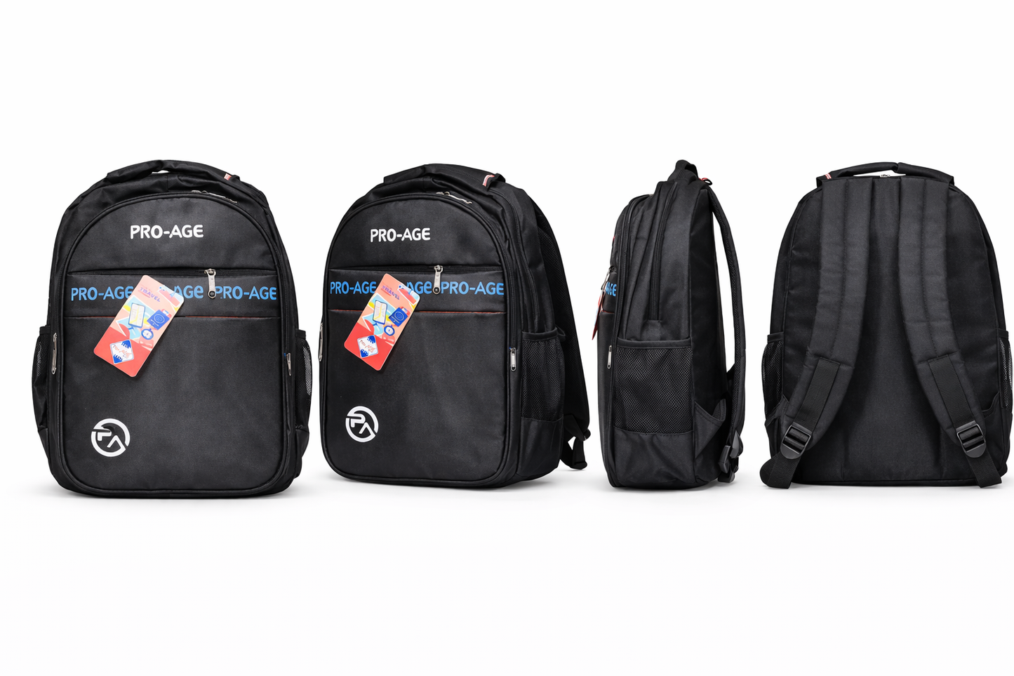 School Backpack for Boys & Girls, 30L Polyester Laptop Backpack with Multiple Compartments, Adjustable Padded Straps, Dual Mesh Side Pockets, 18 x 13 x 9 Inch