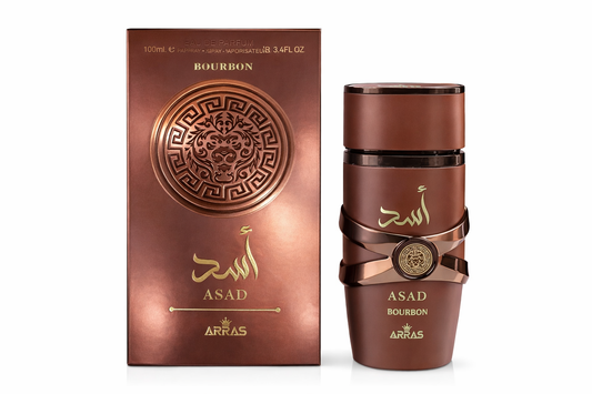 Asad Bourbon Eau De Parfum for Men | 100ml Long-Lasting Luxury Perfume | Warm Spicy Vanilla & Cinnamon Fragrance with Strong Projection