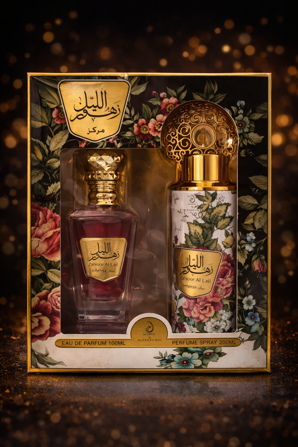 Premium Arabic Perfume Gift Set – Zahoor Al Lail Eau De Parfum (100ml) + Perfume Spray (200ml)