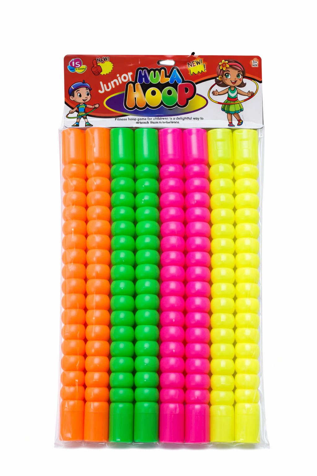 Kids Hula Hoop Set Adjustable (75–90 cm) | Snap-Together Fitness Hoop for Children | Colorful Plastic Exercise Hoop for Boys & Girls (3+ Years)