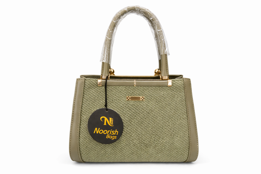 Women’s Tweed Handbag, Premium Textured Fabric Satchel with Gold-Tone Hardware, Elegant Tote Bag with Inner Zip Pocket for Office & Daily Use