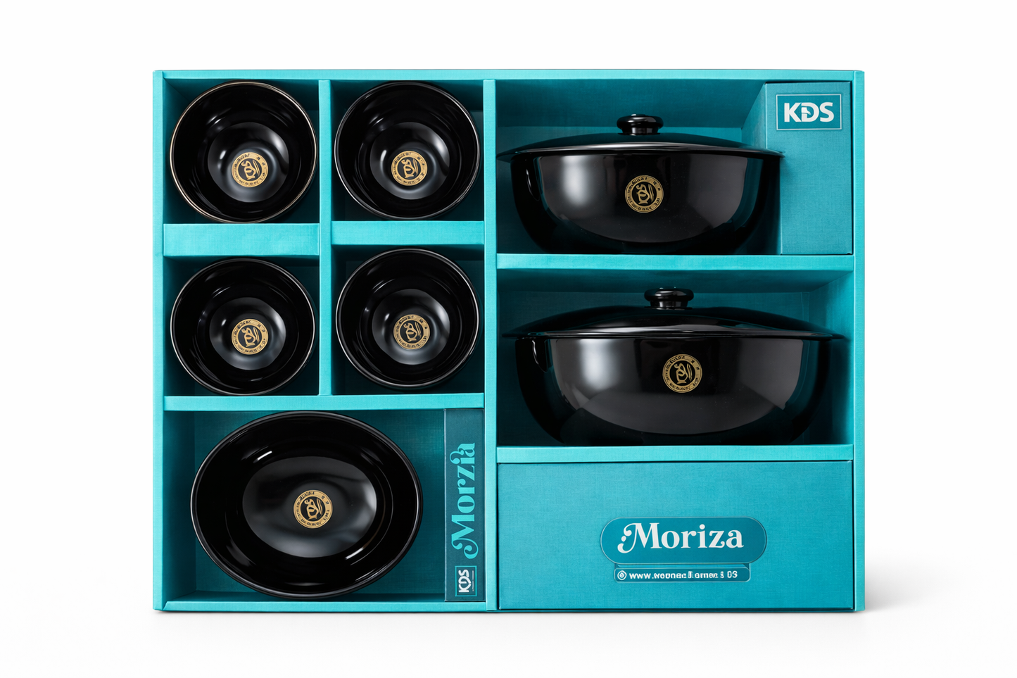 10-Piece Melamine Serving Bowl Set with Donga & Lids | 4 Bowls + 2 Donga + 2 Lids + Serving Spoon Set